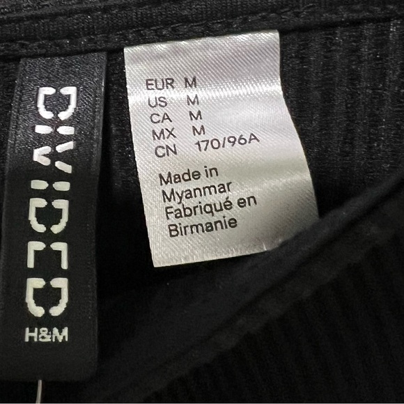 NWT black Divided H&M little black dress. Size M - Picture 2 of 7